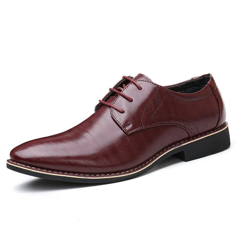 Elegant Pointed Toe Oxfords for Men - Soft Bottom Business Casual Formal Dress Shoes for Office, Weddings, and Parties